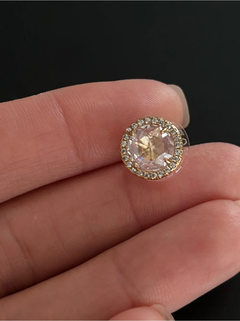 Single earring- That Sparkle Pave Round Large Stud Earrings